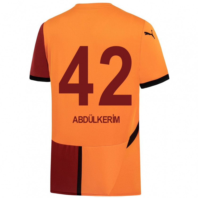 Kandiny Damen Abdülkerim Bardakcı #42 Gelb Rot Heimtrikot Trikot 2024/25 T-Shirt