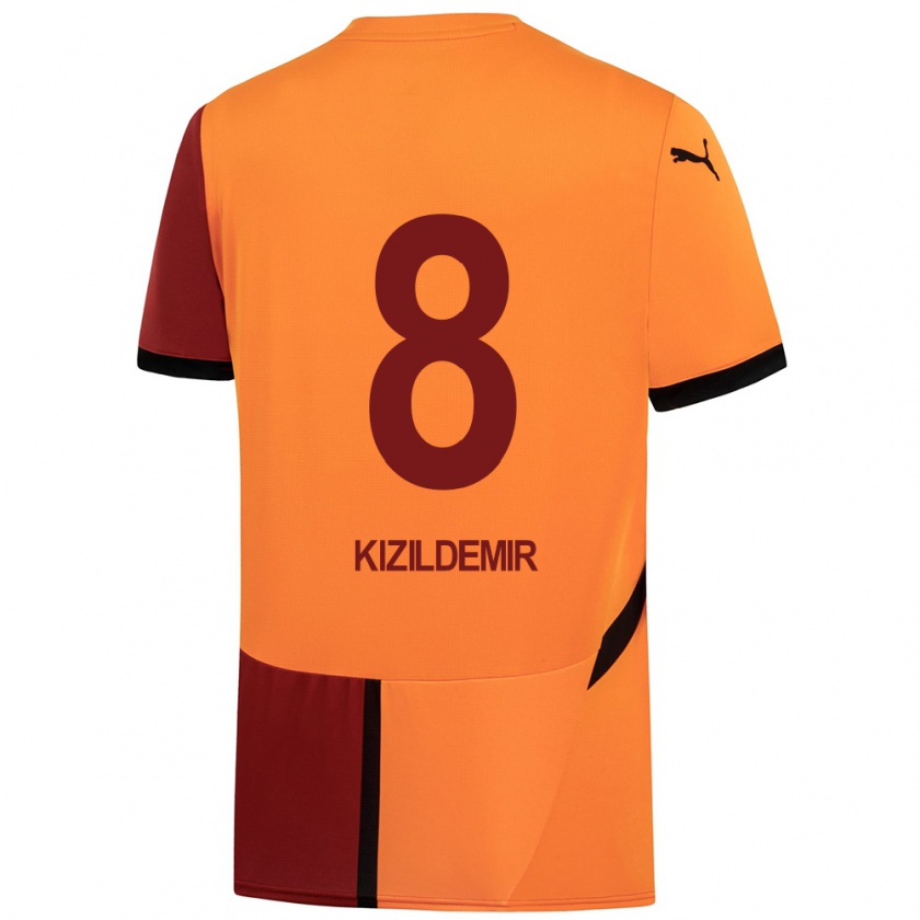 Kandiny Damen Berk Kızıldemir #8 Gelb Rot Heimtrikot Trikot 2024/25 T-Shirt