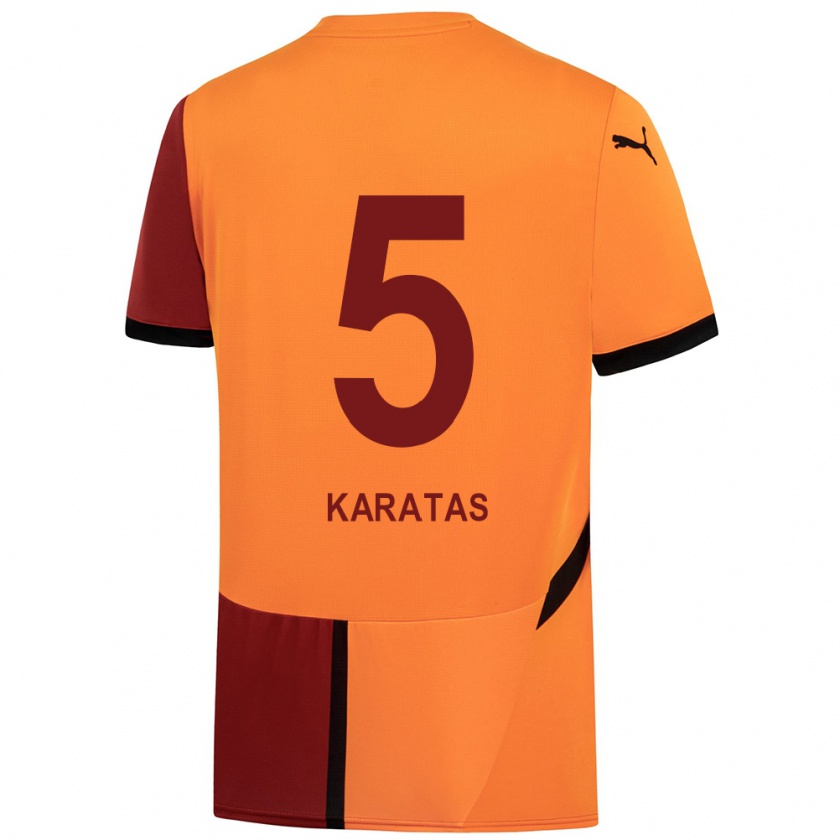 Kandiny Damen Eda Karataş #5 Gelb Rot Heimtrikot Trikot 2024/25 T-Shirt