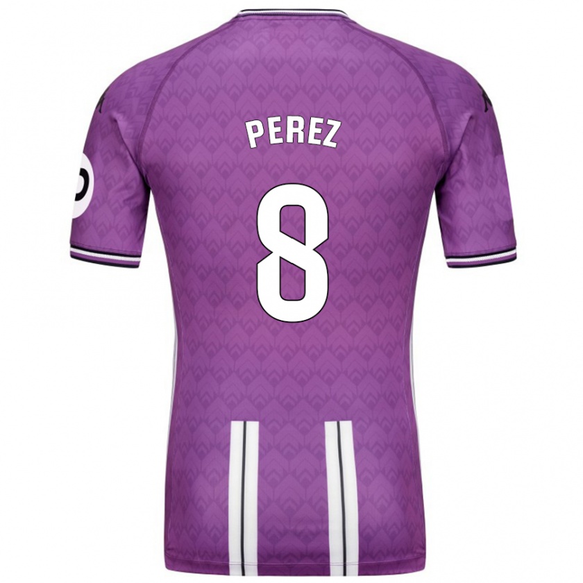 Kandiny Damen Kike Pérez #8 Violett Weiß Heimtrikot Trikot 2024/25 T-Shirt