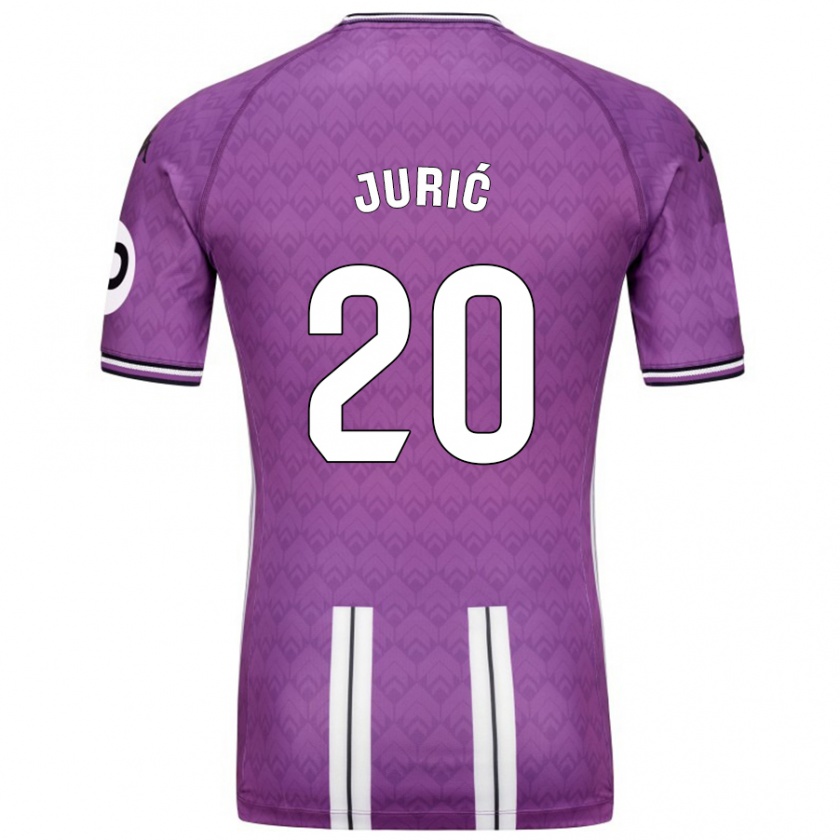 Kandiny Damen Stanko Juric #20 Violett Weiß Heimtrikot Trikot 2024/25 T-Shirt