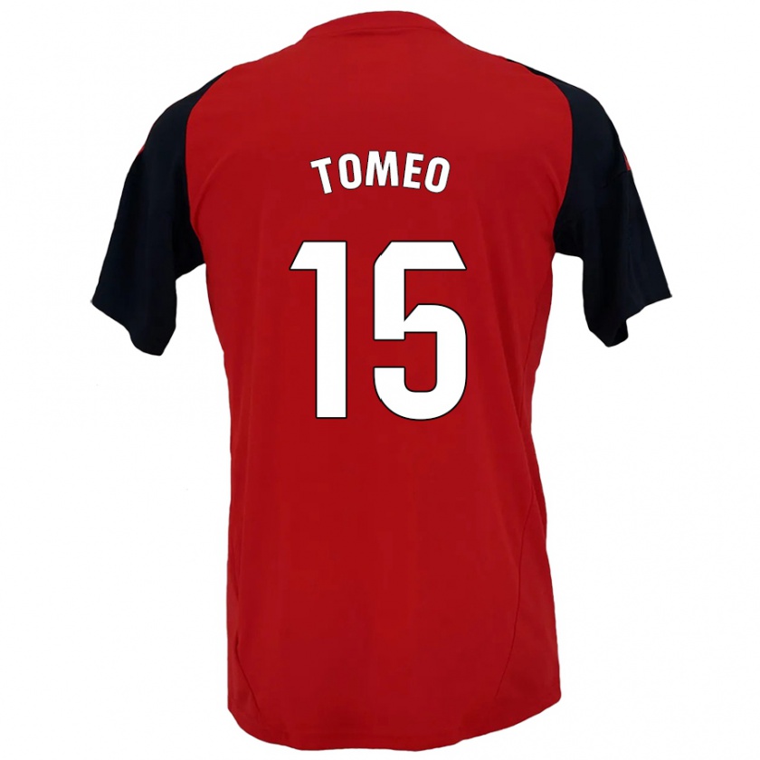 Kandiny Damen Pablo Tomeo #15 Rot Schwarz Heimtrikot Trikot 2024/25 T-Shirt