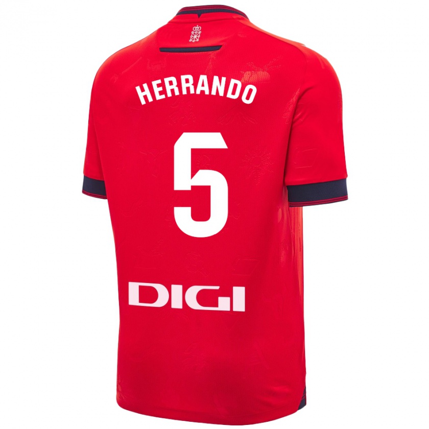 Kandiny Damen Jorge Herrando #5 Rot Weiß Heimtrikot Trikot 2024/25 T-Shirt