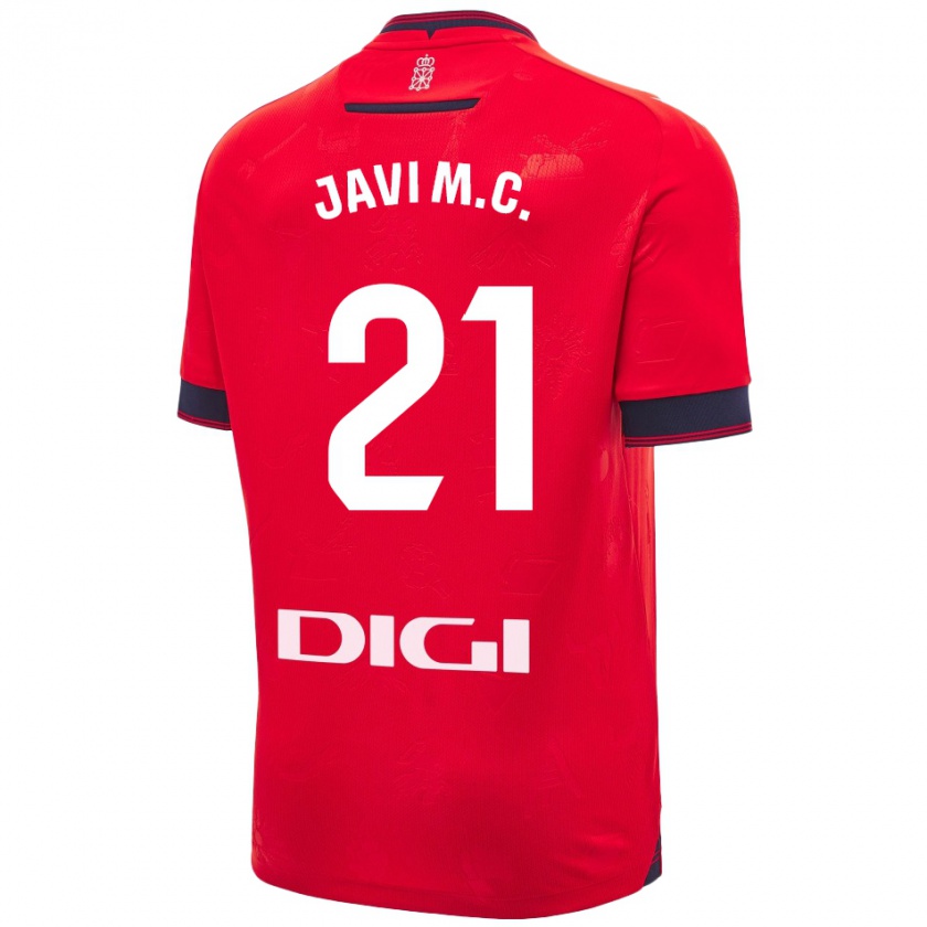 Kandiny Damen Javi Martínez #21 Rot Weiß Heimtrikot Trikot 2024/25 T-Shirt