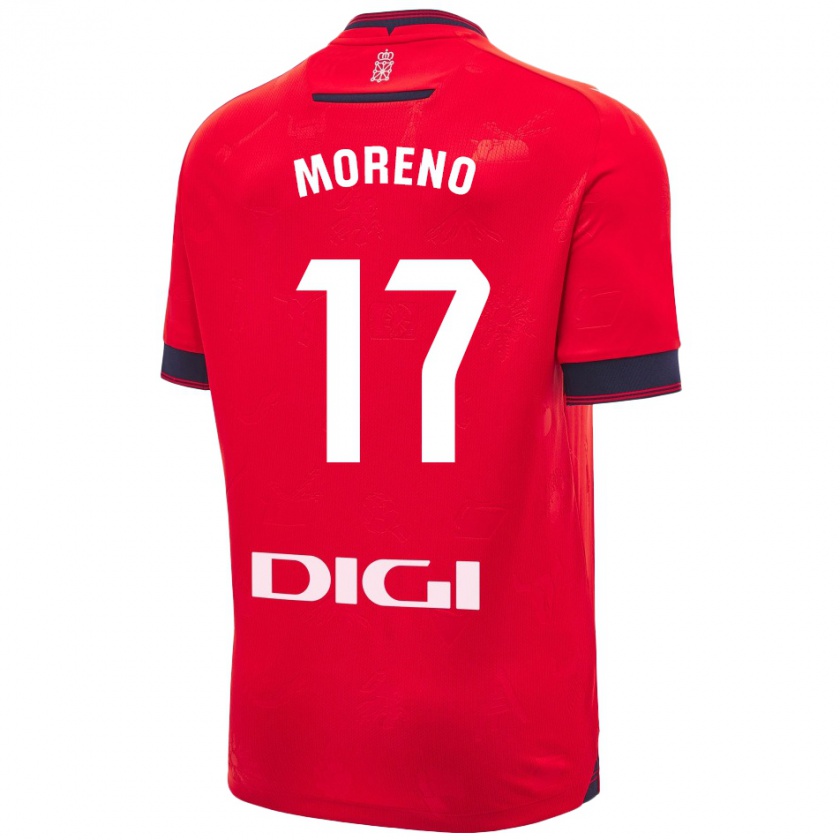 Kandiny Damen Pablo Moreno #17 Rot Weiß Heimtrikot Trikot 2024/25 T-Shirt