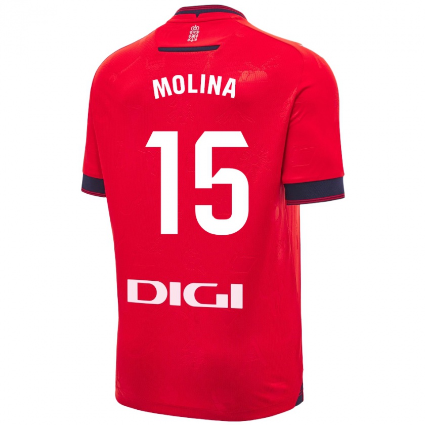 Kandiny Damen Guillem Molina #15 Rot Weiß Heimtrikot Trikot 2024/25 T-Shirt