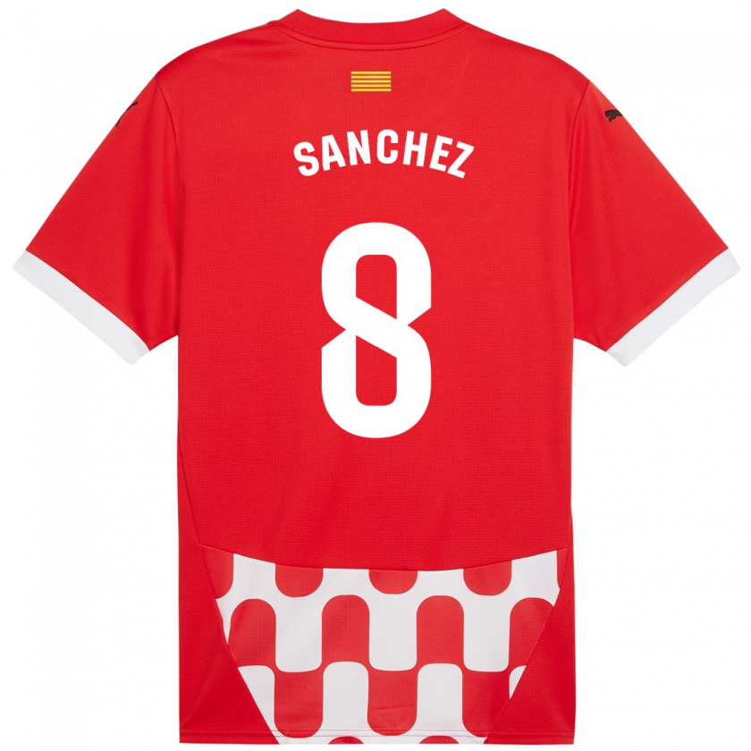 Kandiny Damen Miguel Ángel Sánchez #8 Rot Weiß Heimtrikot Trikot 2024/25 T-Shirt