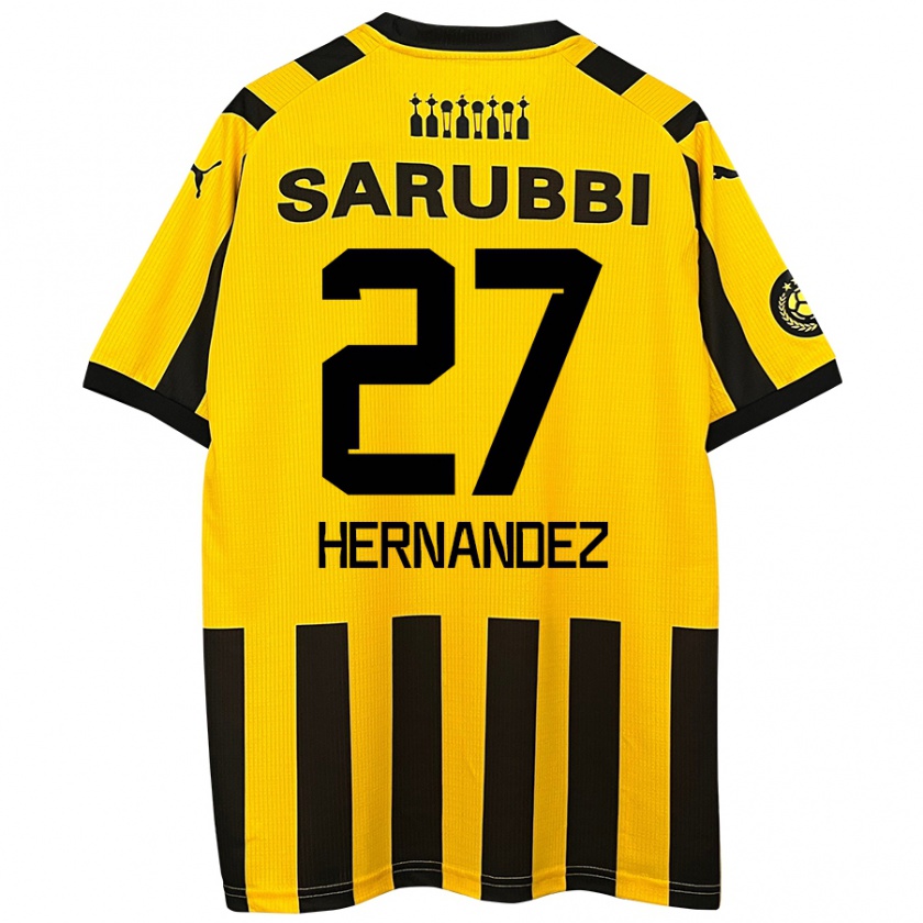 Kandiny Damen Lucas Hernández #27 Gelb Schwarz Heimtrikot Trikot 2024/25 T-Shirt