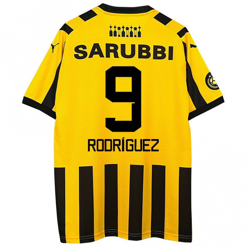 Kandiny Damen Agustín Rodríguez #9 Gelb Schwarz Heimtrikot Trikot 2024/25 T-Shirt