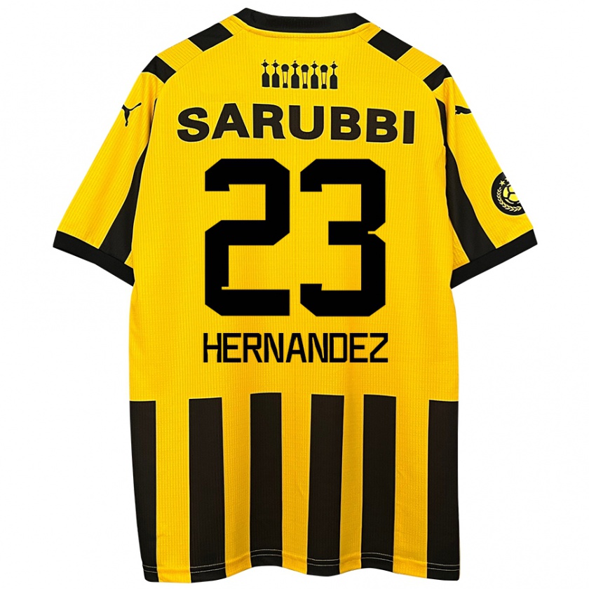 Kandiny Damen Abel Hernández #23 Gelb Schwarz Heimtrikot Trikot 2024/25 T-Shirt