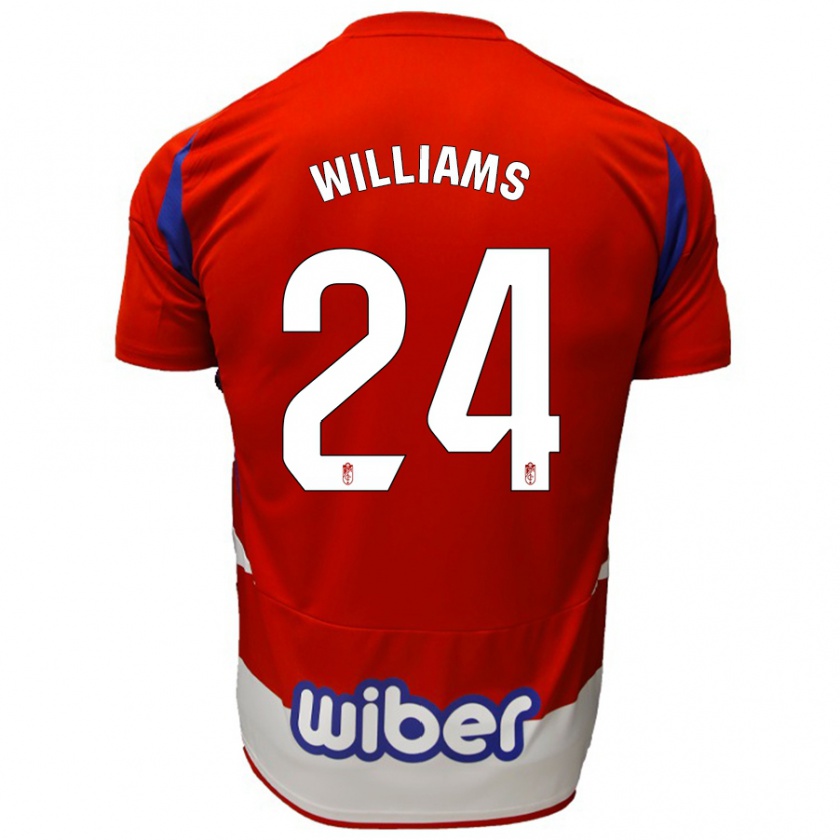 Kandiny Damen Loïc Williams #24 Rot Weiß Blau Heimtrikot Trikot 2024/25 T-Shirt