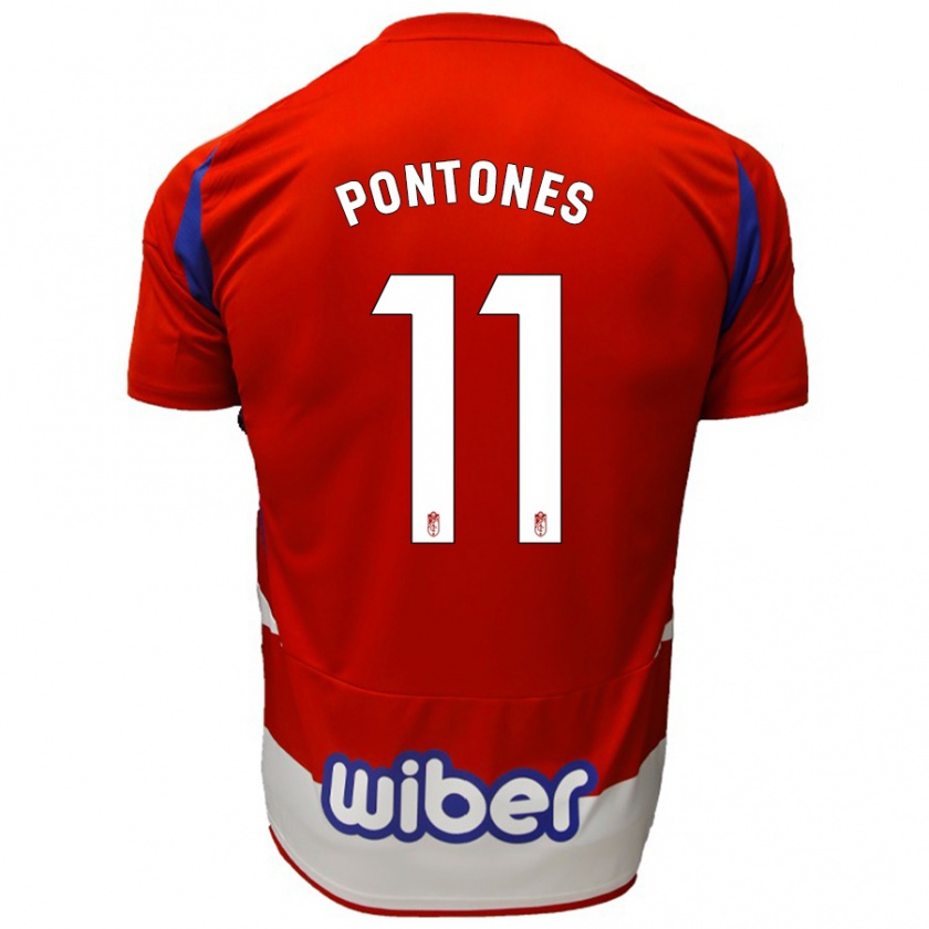 Kandiny Damen Juan Carlos Pontones #11 Rot Weiß Blau Heimtrikot Trikot 2024/25 T-Shirt