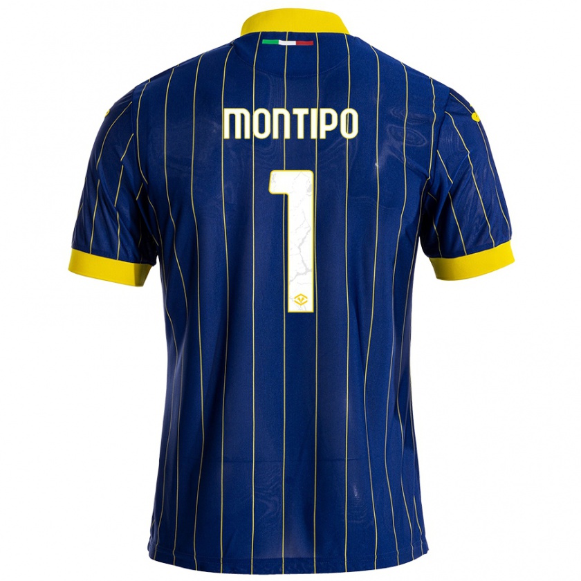 Kandiny Damen Lorenzo Montipò #1 Blau Gelb Heimtrikot Trikot 2024/25 T-Shirt