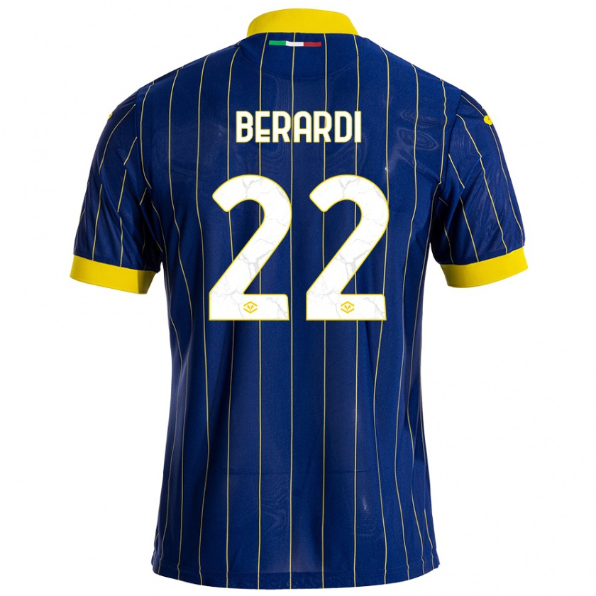 Kandiny Damen Alessandro Berardi #22 Blau Gelb Heimtrikot Trikot 2024/25 T-Shirt