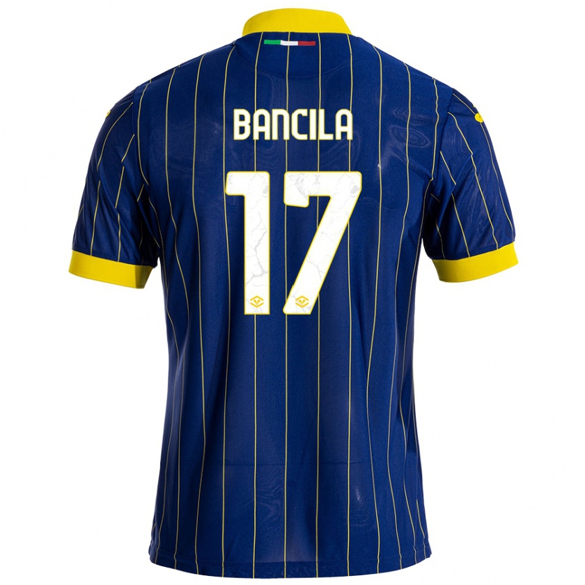 Kandiny Damen Darius Băncilă #17 Blau Gelb Heimtrikot Trikot 2024/25 T-Shirt