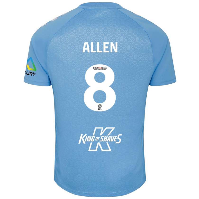 Kandiny Damen Jamie Allen #8 Blau Weiß Heimtrikot Trikot 2024/25 T-Shirt