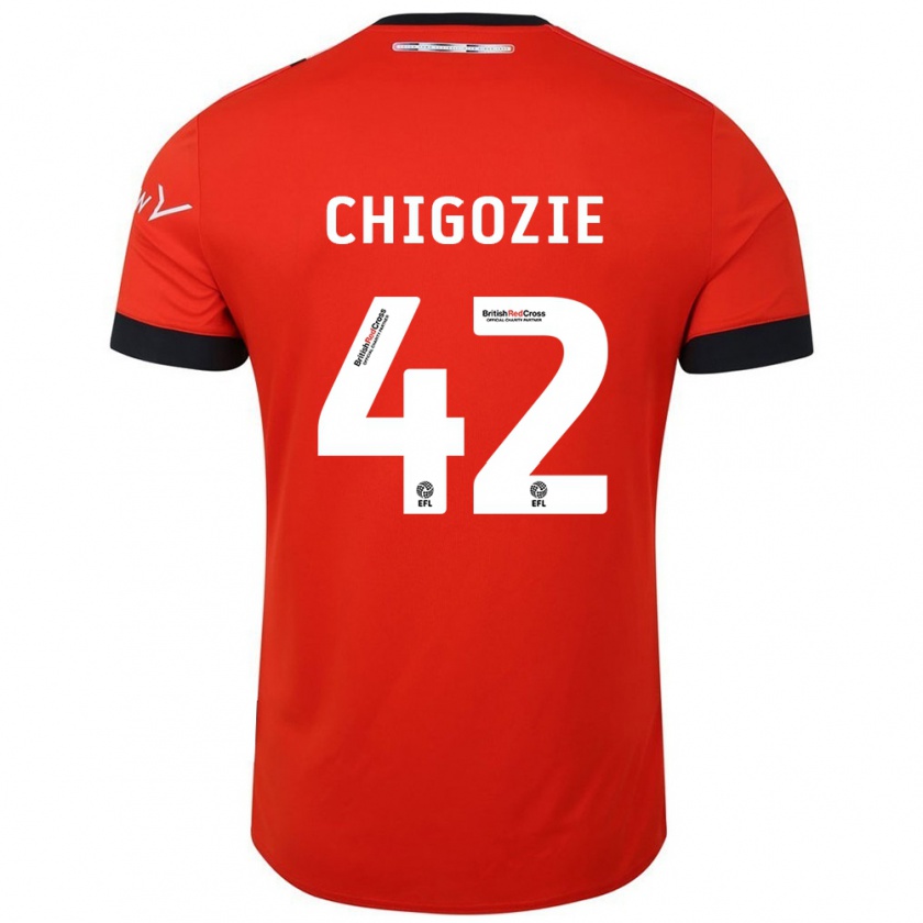 Kandiny Damen Christian Chigozie #42 Orange Schwarz Heimtrikot Trikot 2024/25 T-Shirt