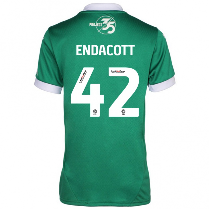 Kandiny Damen Jack Endacott #42 Grün Weiß Heimtrikot Trikot 2024/25 T-Shirt