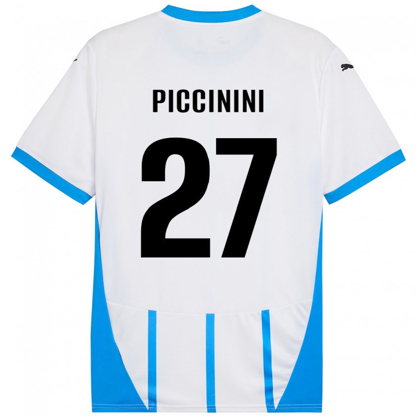 Kandiny Damen Stefano Piccinini #27 Weiß Blau Auswärtstrikot Trikot 2024/25 T-Shirt