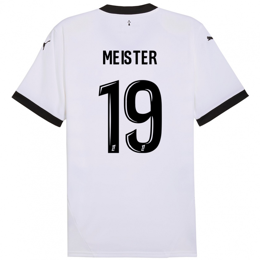 Kandiny Damen Henrik Meister #19 Weiß Schwarz Auswärtstrikot Trikot 2024/25 T-Shirt