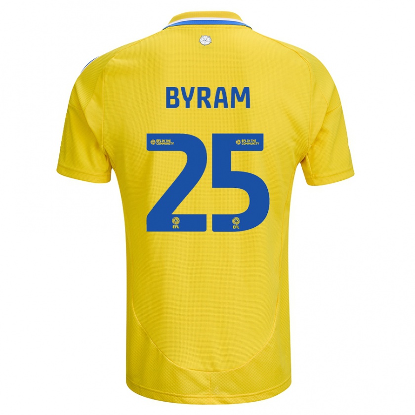 Kandiny Damen Sam Byram #25 Gelb Blau Auswärtstrikot Trikot 2024/25 T-Shirt