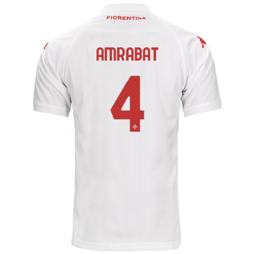 Kandiny Damen Sofyan Amrabat #4 Weiß Auswärtstrikot Trikot 2024/25 T-Shirt