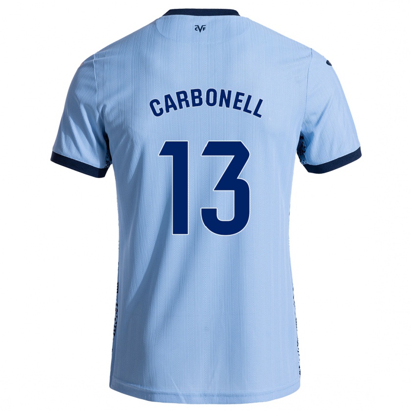 Kandiny Damen Carmen Carbonell #13 Himmelblau Auswärtstrikot Trikot 2024/25 T-Shirt