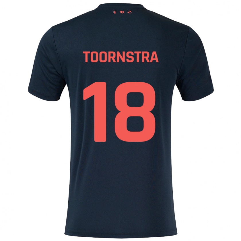 Kandiny Damen Jens Toornstra #18 Schwarz Rot Auswärtstrikot Trikot 2024/25 T-Shirt