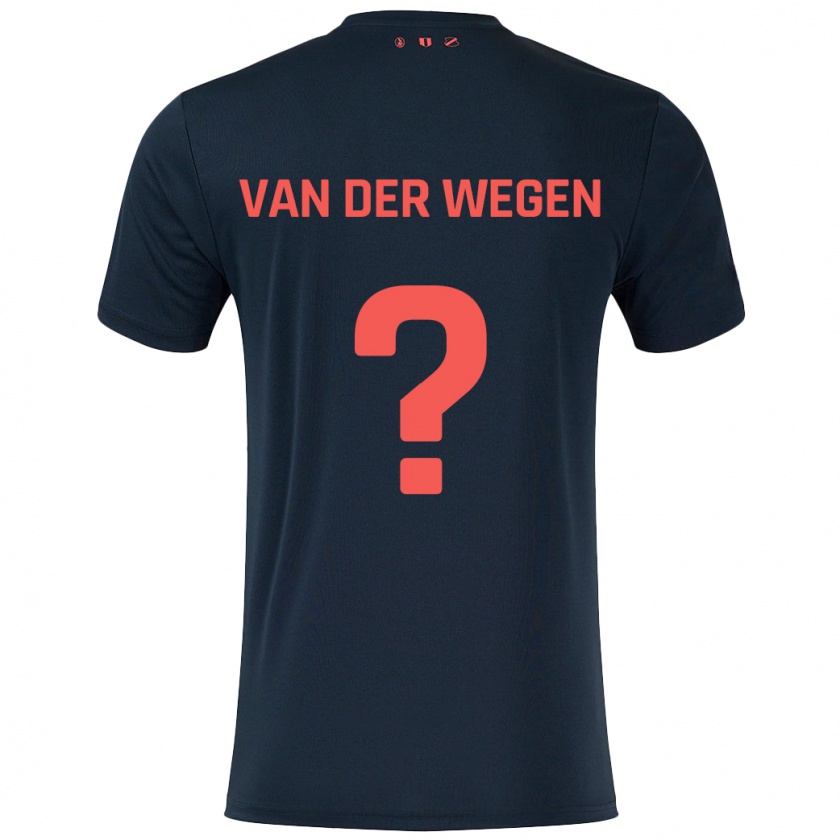 Kandiny Damen Sil Van Der Wegen #0 Schwarz Rot Auswärtstrikot Trikot 2024/25 T-Shirt