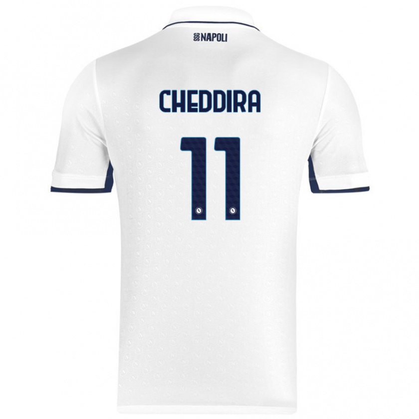 Kandiny Damen Walid Cheddira #11 Weiß Königsblau Auswärtstrikot Trikot 2024/25 T-Shirt