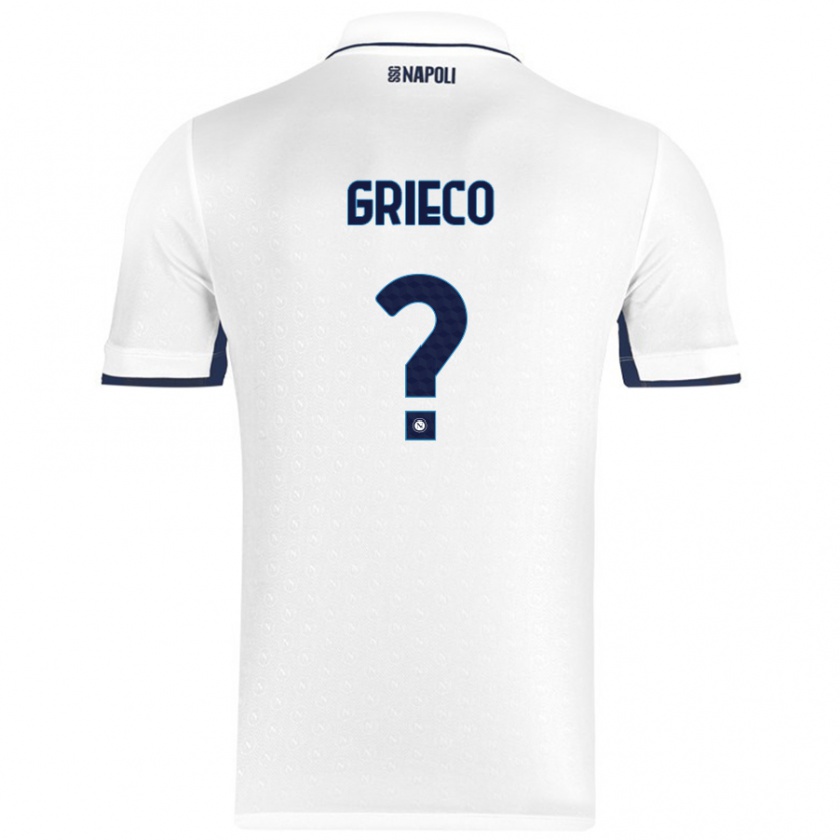 Kandiny Damen Alessandro Grieco #0 Weiß Königsblau Auswärtstrikot Trikot 2024/25 T-Shirt