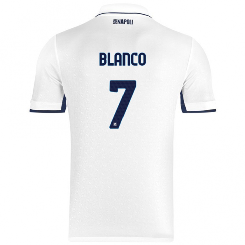 Kandiny Damen Gimena Blanco #7 Weiß Königsblau Auswärtstrikot Trikot 2024/25 T-Shirt