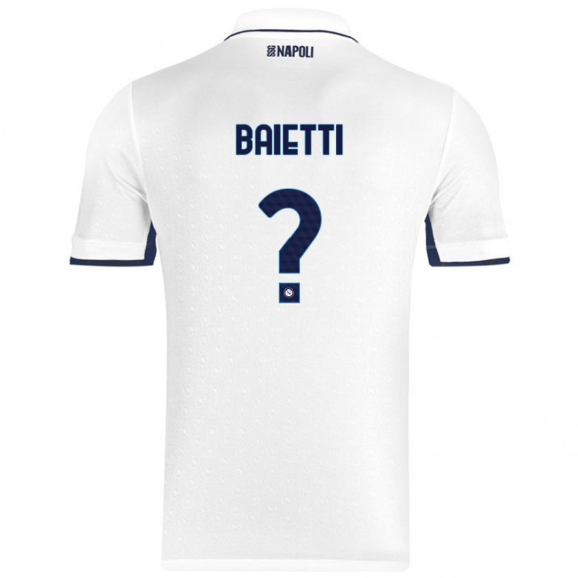 Kandiny Damen Francesco Baietti #0 Weiß Königsblau Auswärtstrikot Trikot 2024/25 T-Shirt