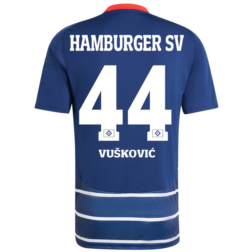 Kandiny Damen Mario Vuskovic #44 Dunkelblau Auswärtstrikot Trikot 2024/25 T-Shirt