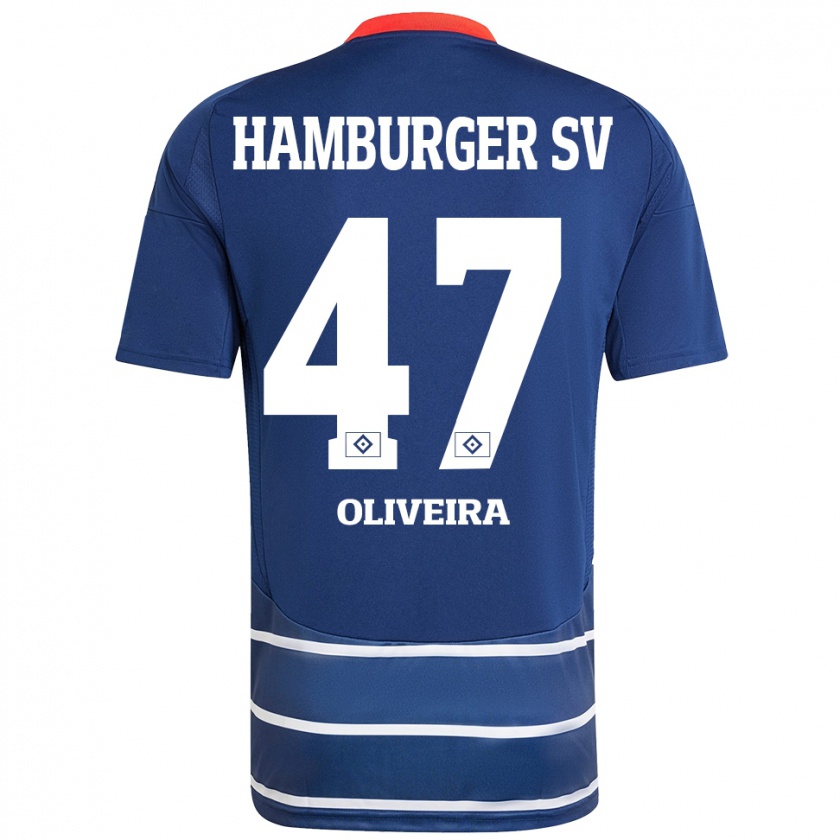 Kandiny Damen Nicolas Oliveira #47 Dunkelblau Auswärtstrikot Trikot 2024/25 T-Shirt