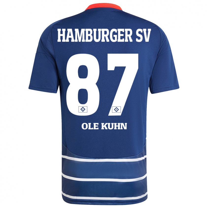 Kandiny Damen Niklas Ole Kühn #87 Dunkelblau Auswärtstrikot Trikot 2024/25 T-Shirt