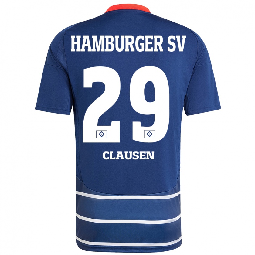 Kandiny Damen Lina Clausen #29 Dunkelblau Auswärtstrikot Trikot 2024/25 T-Shirt