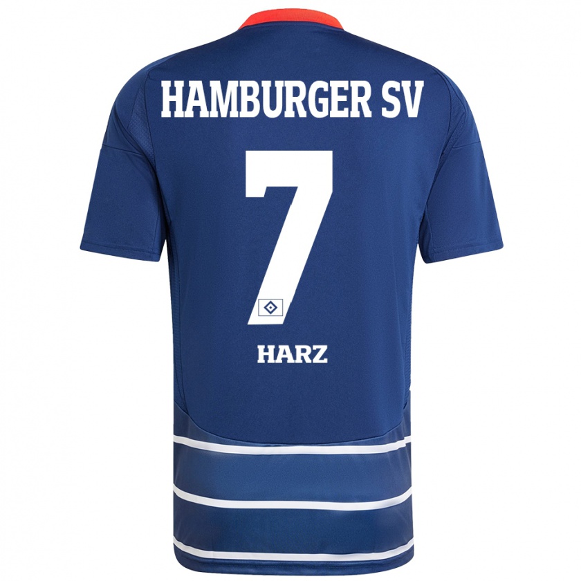 Kandiny Damen Theo Harz #7 Dunkelblau Auswärtstrikot Trikot 2024/25 T-Shirt