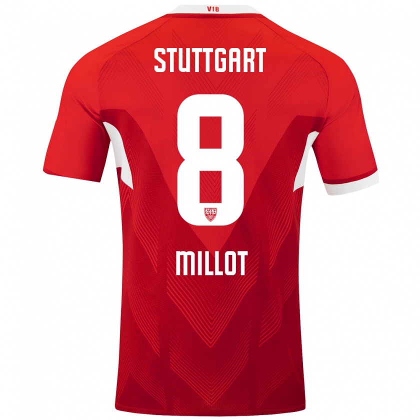 Kandiny Damen Enzo Millot #8 Rot Weiß Auswärtstrikot Trikot 2024/25 T-Shirt