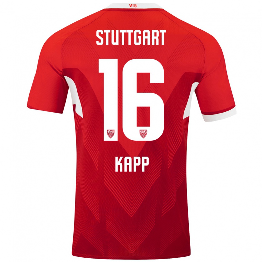 Kandiny Damen Patrick Kapp #16 Rot Weiß Auswärtstrikot Trikot 2024/25 T-Shirt