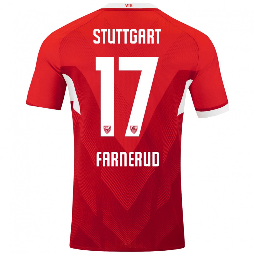 Kandiny Damen Colin Farnerud #17 Rot Weiß Auswärtstrikot Trikot 2024/25 T-Shirt