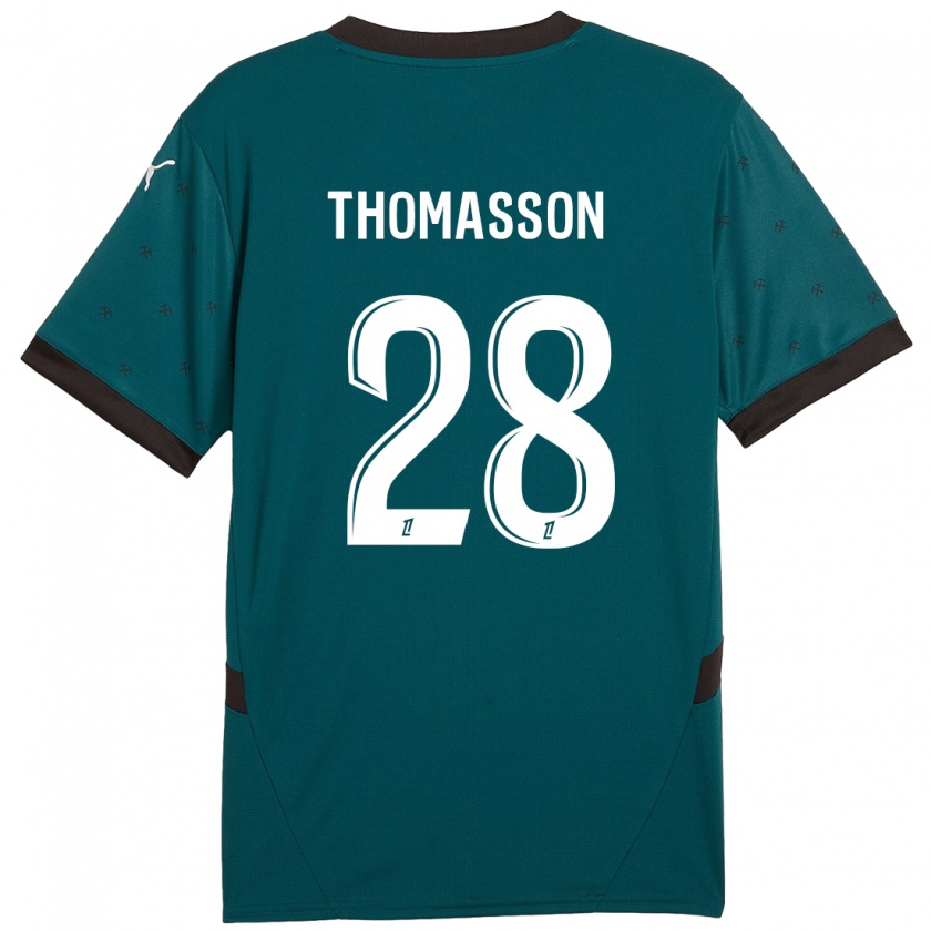 Kandiny Damen Adrien Thomasson #28 Dunkelgrün Auswärtstrikot Trikot 2024/25 T-Shirt