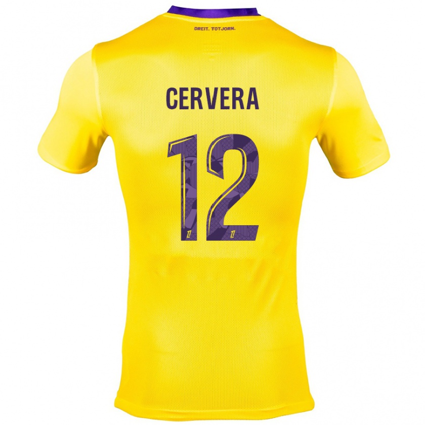 Kandiny Damen Laurianne Cervera #12 Gelb Lila Auswärtstrikot Trikot 2024/25 T-Shirt