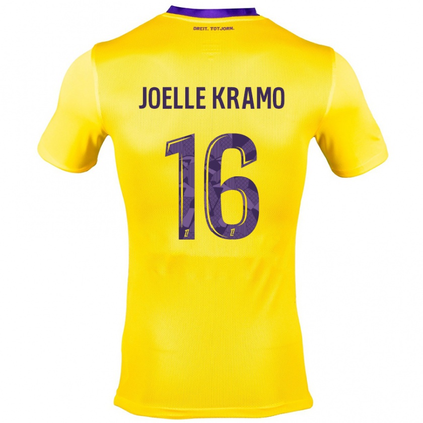 Kandiny Damen Marie Joelle Kramo #16 Gelb Lila Auswärtstrikot Trikot 2024/25 T-Shirt