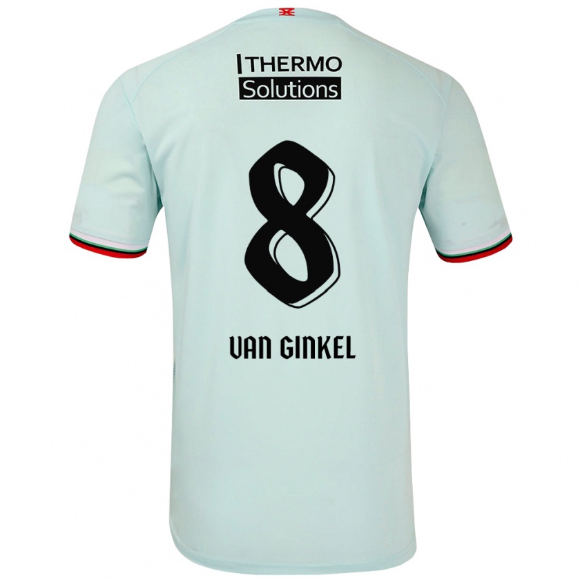 Kandiny Damen Danique Van Ginkel #8 Hellgrün Auswärtstrikot Trikot 2024/25 T-Shirt