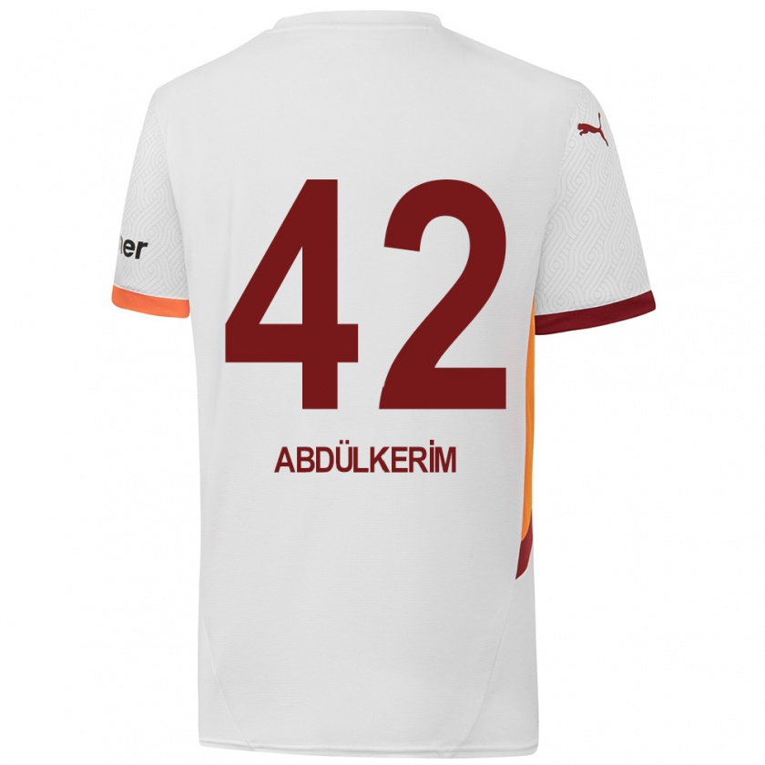 Kandiny Damen Abdülkerim Bardakcı #42 Weiß Gelb Rot Auswärtstrikot Trikot 2024/25 T-Shirt