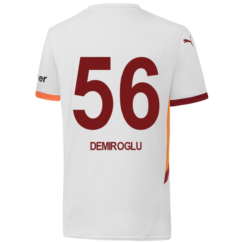 Kandiny Damen Baran Demiroğlu #56 Weiß Gelb Rot Auswärtstrikot Trikot 2024/25 T-Shirt