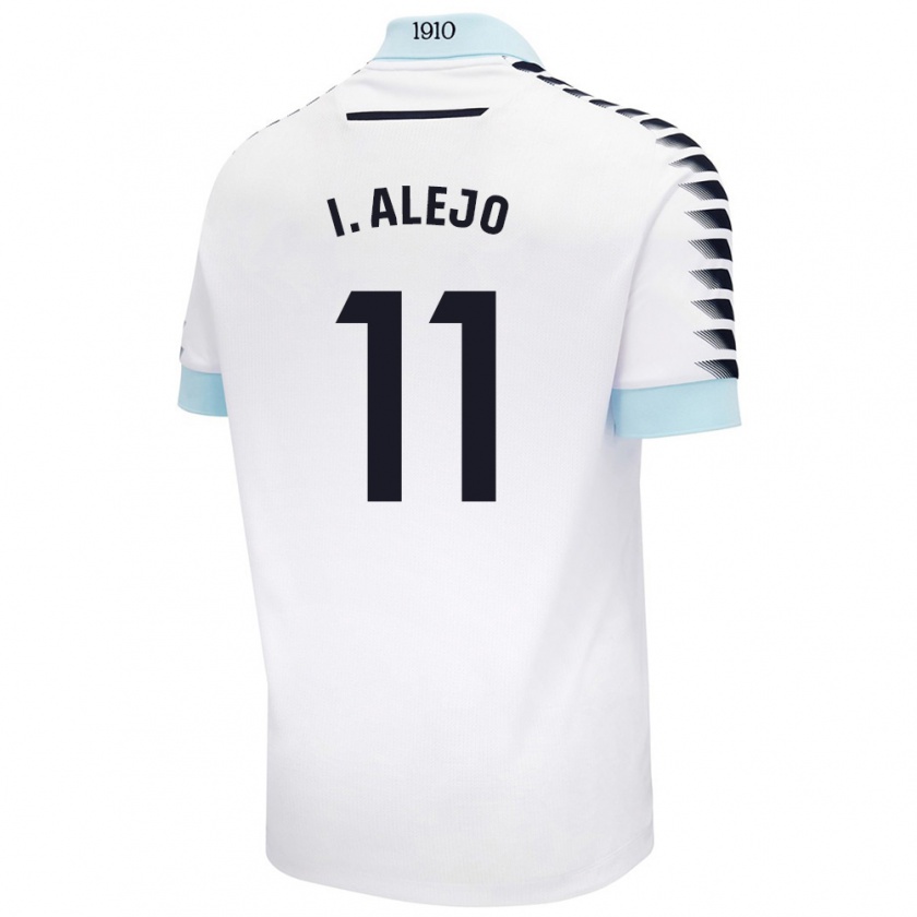 Kandiny Damen Iván Alejo #11 Weiß Blau Auswärtstrikot Trikot 2024/25 T-Shirt