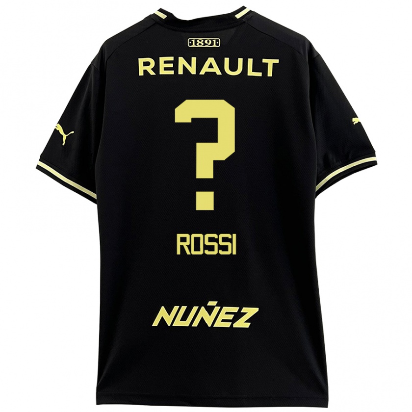 Kandiny Damen Nicolás Rossi #0 Schwarz Gelb Auswärtstrikot Trikot 2024/25 T-Shirt