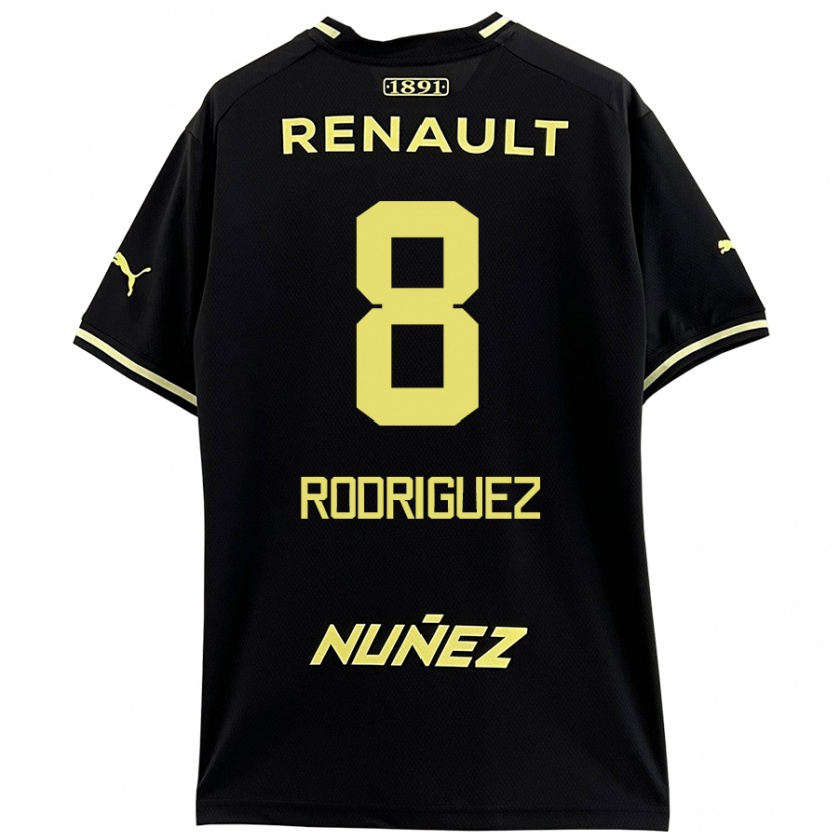 Kandiny Damen Sebastián Rodríguez #8 Schwarz Gelb Auswärtstrikot Trikot 2024/25 T-Shirt